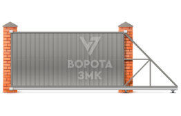 Откатные ворота 6 метров 6000×2700 ЗМК-8022