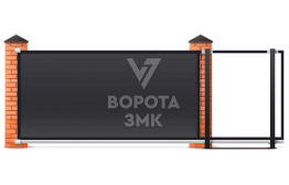 Откатные ворота механические 5,5 метров 5500×2400 ЗМК-7991