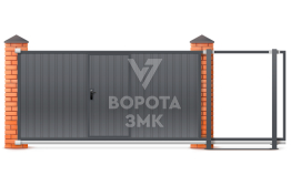 Ворота 2200×2500 во двор ЗМК-7250