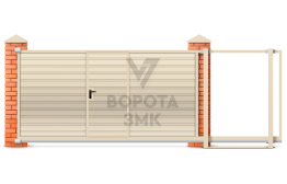Откатные ворота 3600×2200 сэндвич ЗМК-7838
