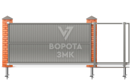 Откатные ворота 3500×2000 ЗМК-6917