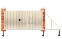 Ворота откатные 12 м 12000×2200 ЗМК-8238