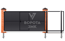 Откатные ворота 2800×2000 без автоматики ЗМК-7549