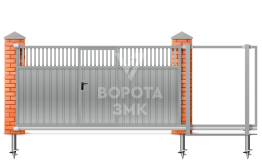 Ворота механические откатные 3000×2100 ЗМК-7196
