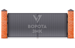 Ворота распашные из профнастила с установкой 2000×2750 ЗМК-5184
