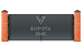 Оцинкованные ворота 2500×2250 ЗМК-5446