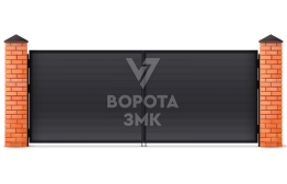 Ворота распашные из сэндвич панелей 1500×2750 ЗМК-5226