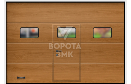 Секционные ворота с дверью 2125×2750 ЗМК-3519