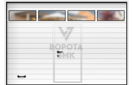 Противопожарные секционные ворота EI-60 с калиткой 4000×3000 ЗМК-3723